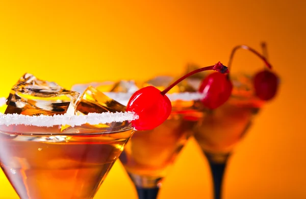 Cocktail with cherry — Stock Photo, Image