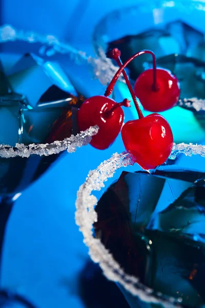 Cocktail with cherry — Stock Photo, Image