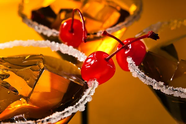 Cocktail with cherry — Stock Photo, Image