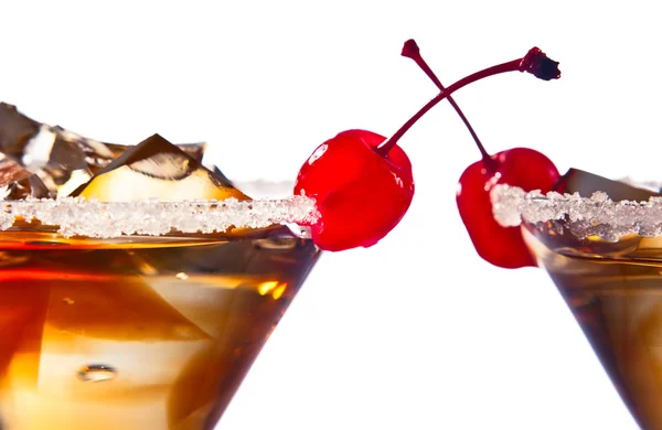 Cocktail with cherry — Stock Photo, Image