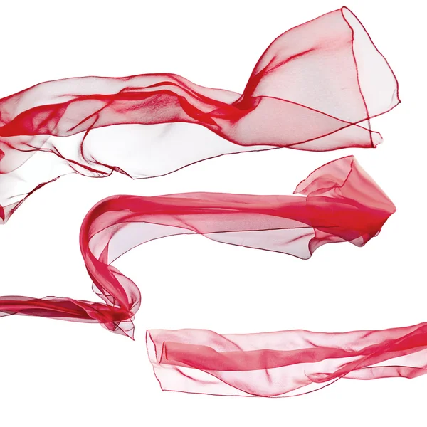白色背景的红围巾 — 图库照片