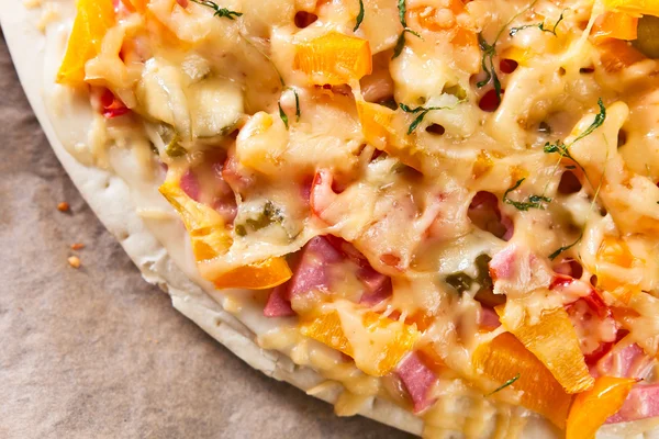 Home baked pizza — Stock Photo, Image