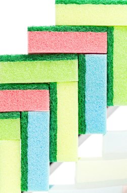 beyaz izole süngerler