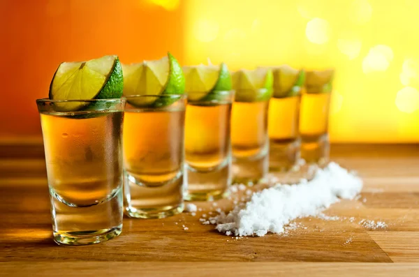 Tequila , lime and salt — Stock Photo, Image