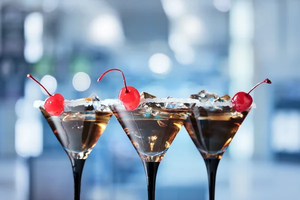 Cocktails with cherry — Stock Photo, Image