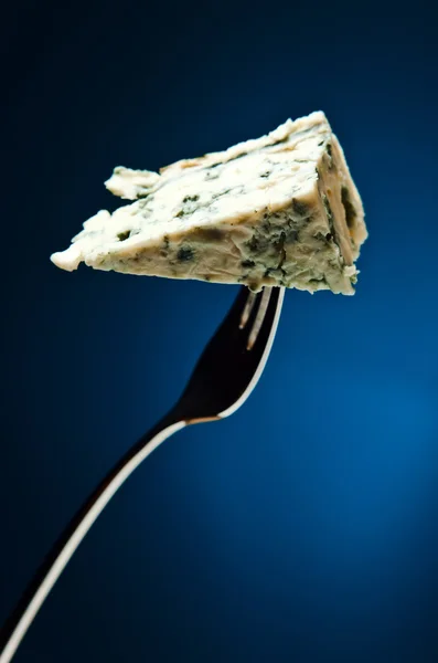 在叉上的奶酪 — 图库照片