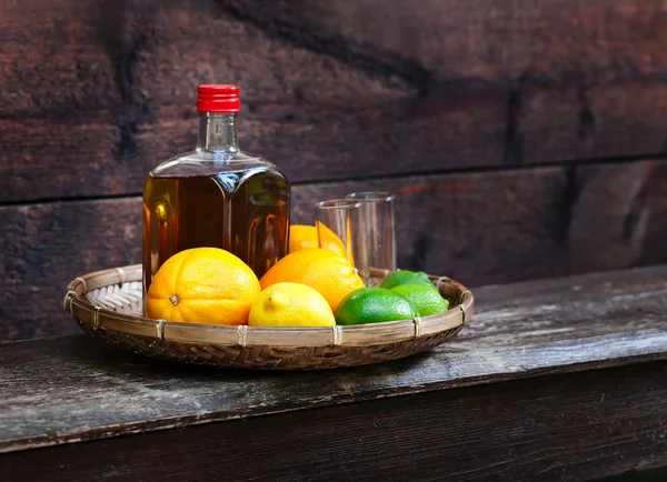 Tequilu a citrusových plodů — Stock fotografie