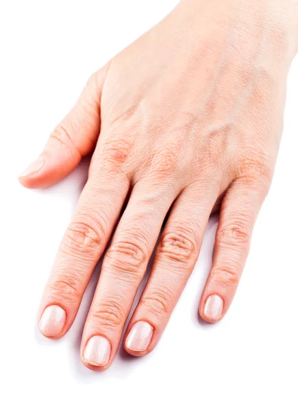 Маникюр на короткие ногти — стоковое фото