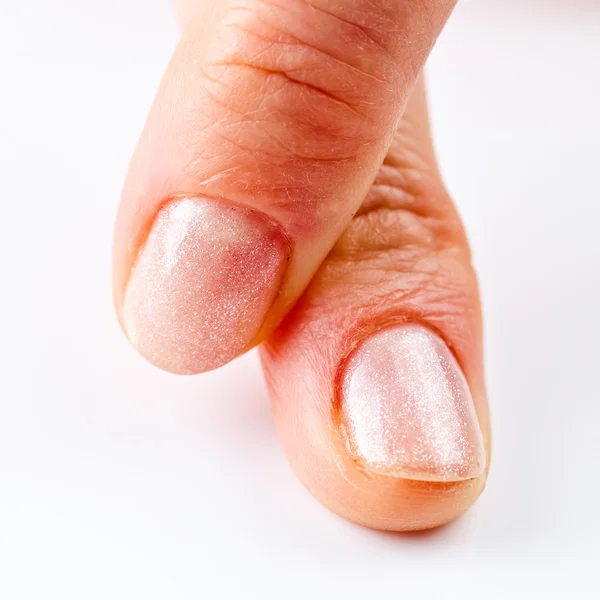 Манікюр на коротких нігтях — стокове фото