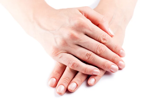 Manicure su unghie corte — Foto Stock