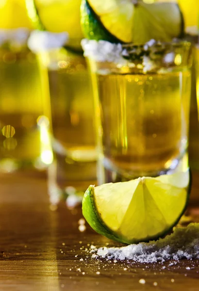 Tequila , lime and salt — Stock Photo, Image