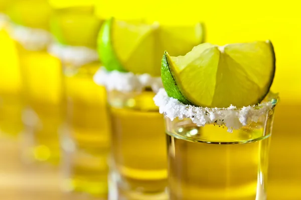 Tequila , lime and salt — Stock Photo, Image