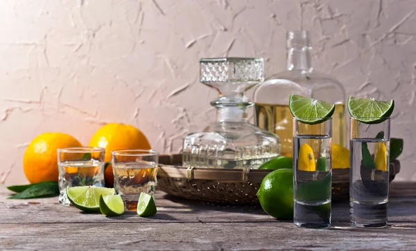 Tequila és citrusfélék — Stock Fotó
