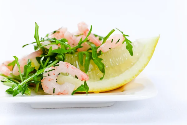 Salad with  prawns — Stock Photo, Image