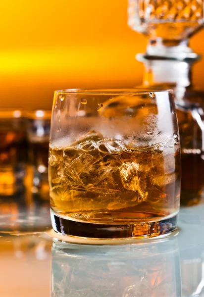 Glass with whiskey — Stock Photo, Image