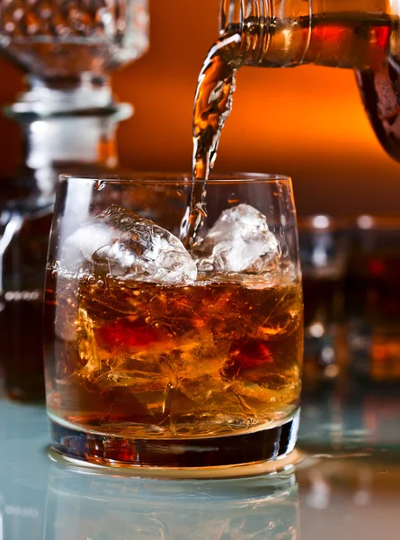 Glass with whiskey — Stock Photo, Image