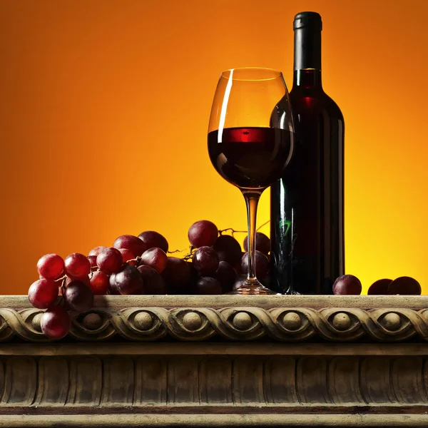 Uva e vino rosso — Foto Stock