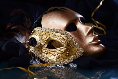 eski altın Venedik Maske 