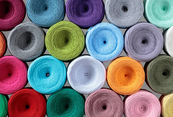 Colorful Cotton Craft Threads Skeins Threads Needlework — Stock Photo, Image