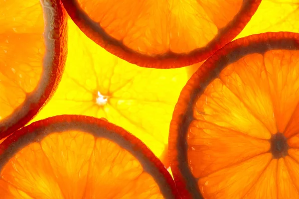 Nahaufnahme Von Orangenscheiben Als Hintergrundstruktur — Stockfoto