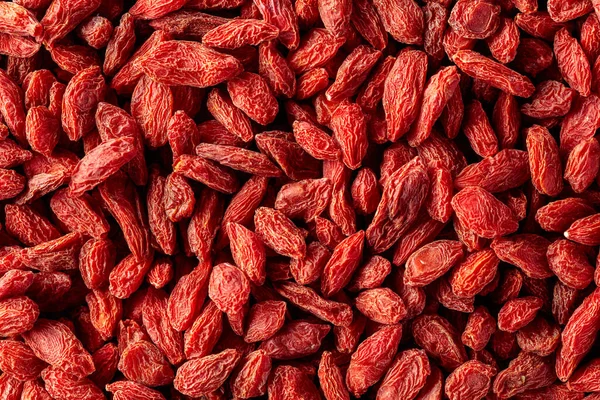 Goji Berries Secos Textura Uma Grande Quantidade Wolfberry — Fotografia de Stock