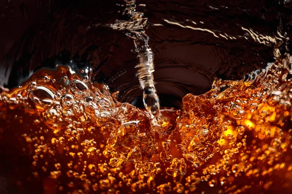 夏の飲み物を泡で冷ますテクスチャ マクロショット — ストック写真