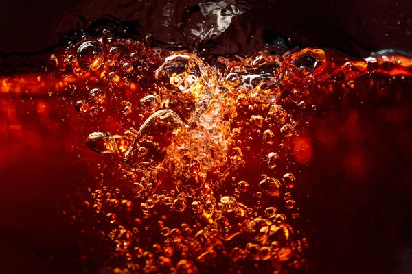 Textura Bebida Refrescante Verano Con Burbujas Macro Tiro —  Fotos de Stock
