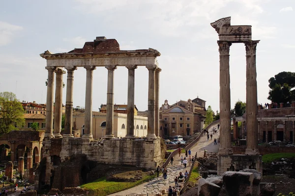 Ruïnes van Romeinse forum in rome — Stockfoto