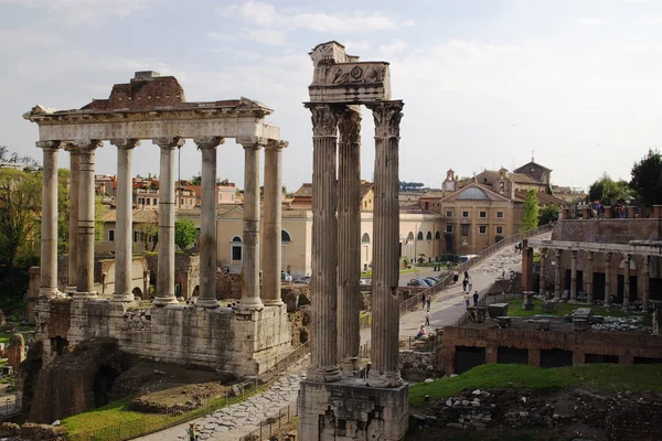 Ruínas do Fórum Romano em Roma Imagens Royalty-Free