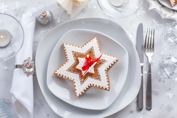 Assiette pour le soir de Noël — Photo