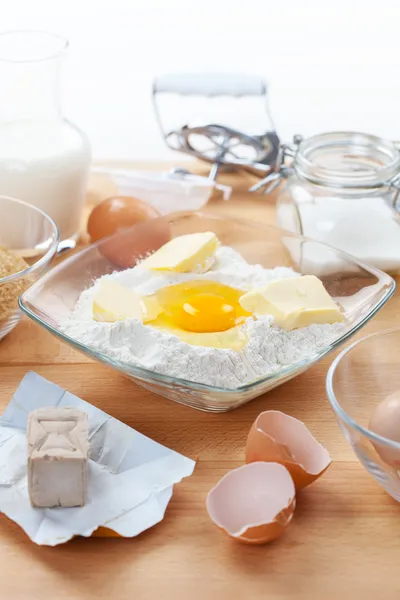 Baking ingredients for cake and cookies — Stock Photo, Image