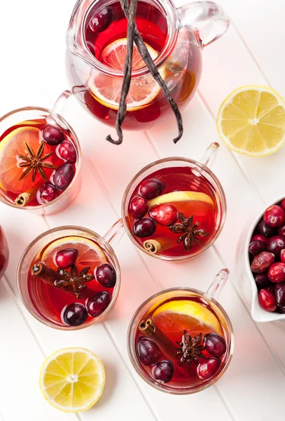 Hot punch for winter and Christmas — Stock Photo, Image