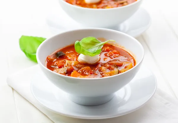 Delicious minestrone soup — Stock Image Delicious minestrone soup Royalty Free Stock Images
