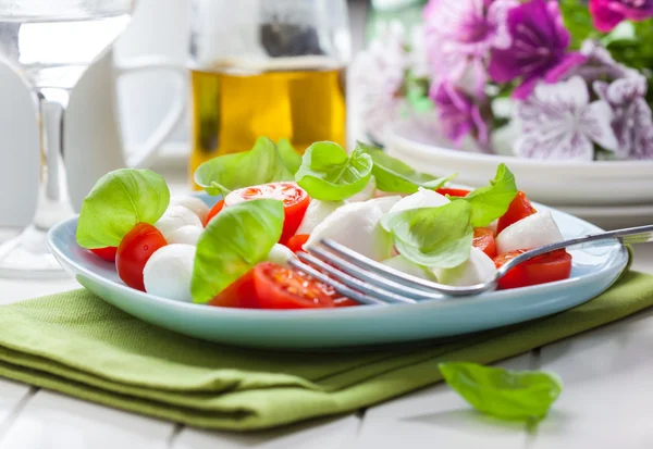 Томатний салат з моцарелою — стокове фото