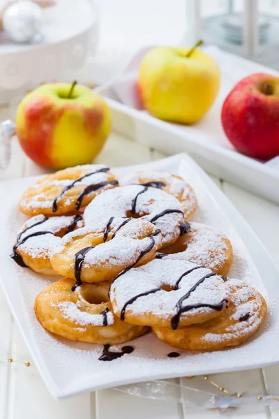 Apple pancake rings — Stock Photo, Image