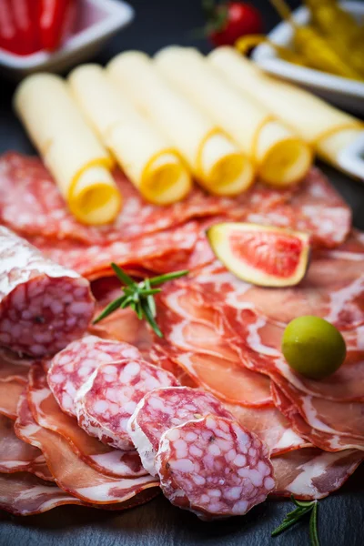 Antipasti and catering platter — Stock Photo, Image