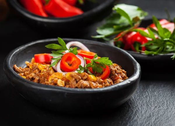 Chilli con carne tradicional — Fotografia de Stock