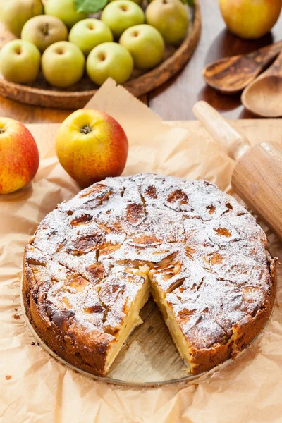 Fransız elma ve armut pasta — Stok fotoğraf