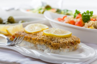Fırında Balık fileto wih kuskus salatası