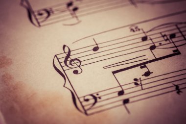 Vintage müzik sayfa arka planı