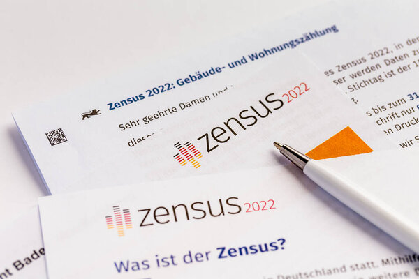 Census 2022 in Germany: official government survey for census (population, building and household) 