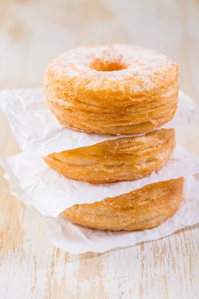 Cronuts Delicious Fusion Croissant Donut Half Donut Half Croissant Pastry — Photo