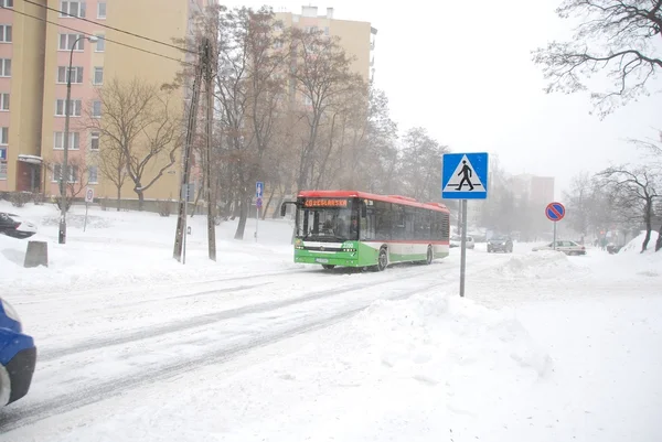 Vinterangrep i Lublin, Polen – stockfoto
