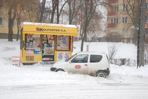 Χειμώνα επίθεση σε lublin, Πολωνία — Φωτογραφία Αρχείου