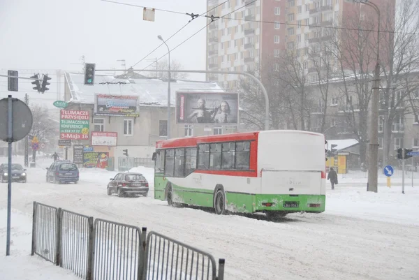 Vinterangrep i Lublin, Polen – stockfoto