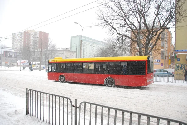 Ataque de inverno em Lublin, Polonia — Fotografia de Stock