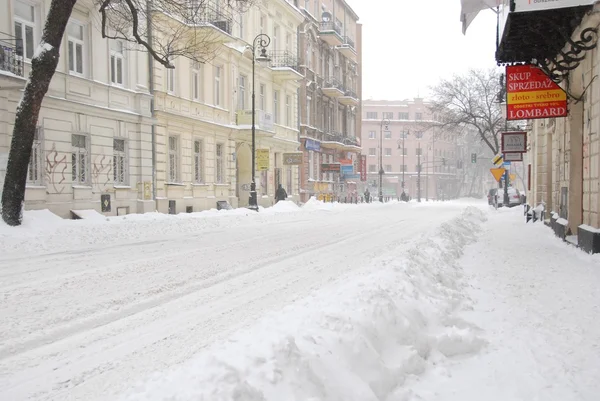 Взимку атаки в м. Люблін, Польща — стокове фото