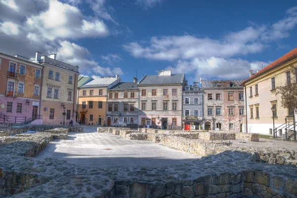 Lublin Citys gatebilde – stockfoto