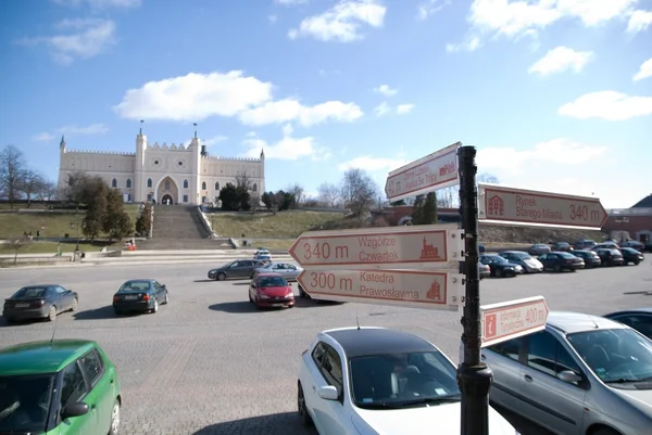 Lublin stad streetview — Stockfoto