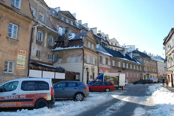 Lublin City vista para a rua — Fotografia de Stock